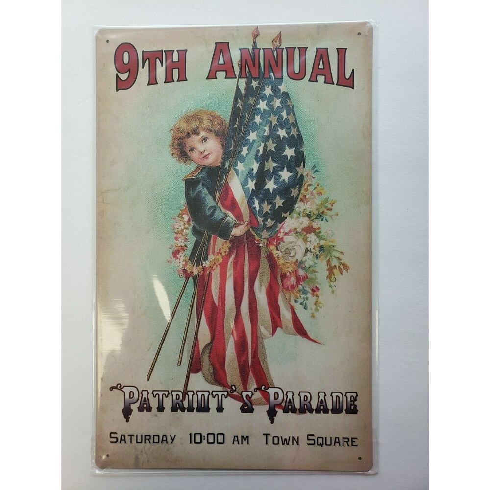 9th‎ Annual Patriot's Parade 16 x10 Ohio Wholesale Inc.Rustic Metal Signs 31069